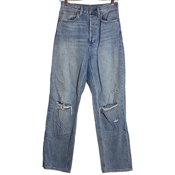 Denim Forum The Joni High Rise Loose Super High Waisted Loose Jeans Wide Leg 26 - Picture 2 of 16